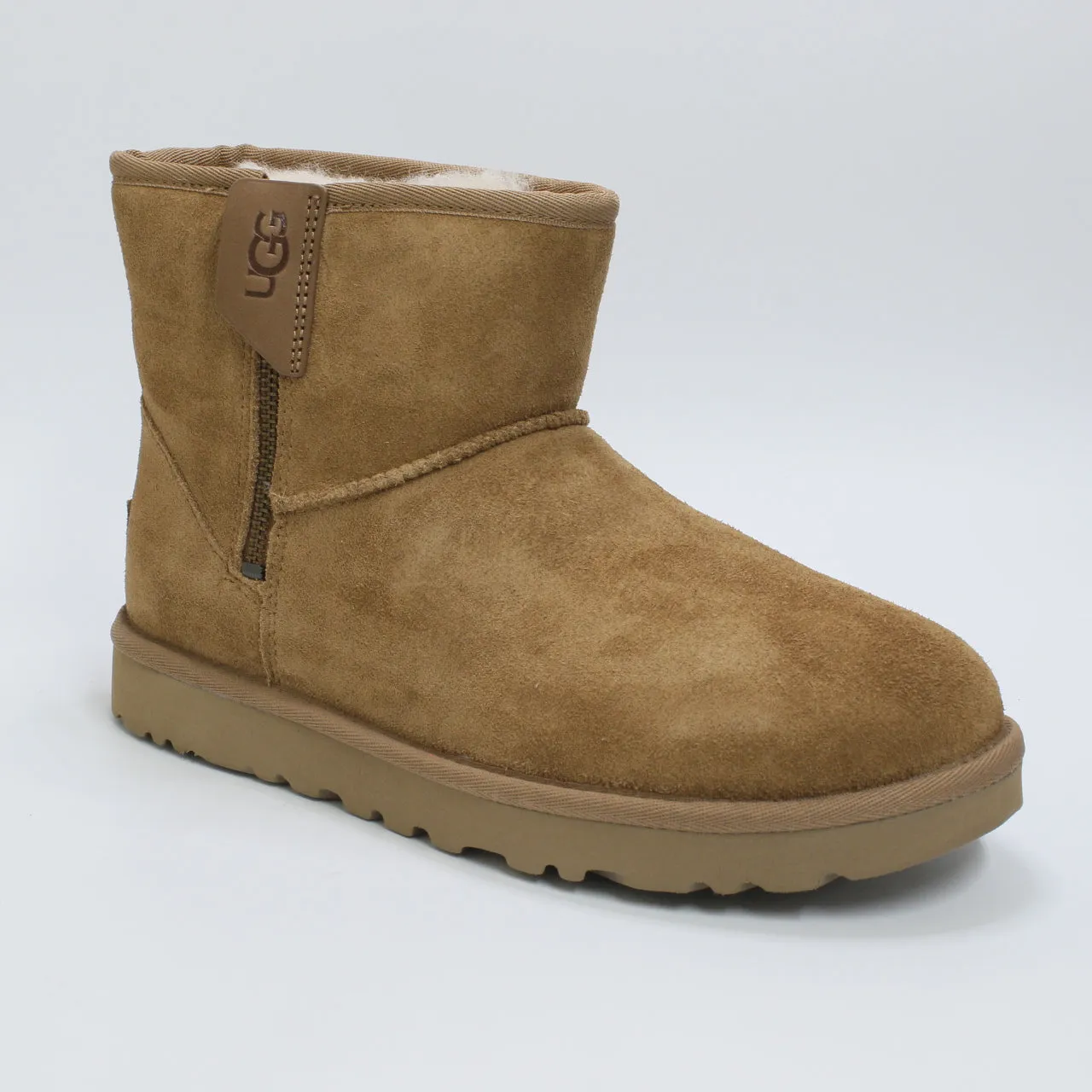 Womens UGG Classic Mini Bailey Zip Chestnut