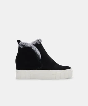 ZALI SNEAKERS BLACK SUEDE - re:vita